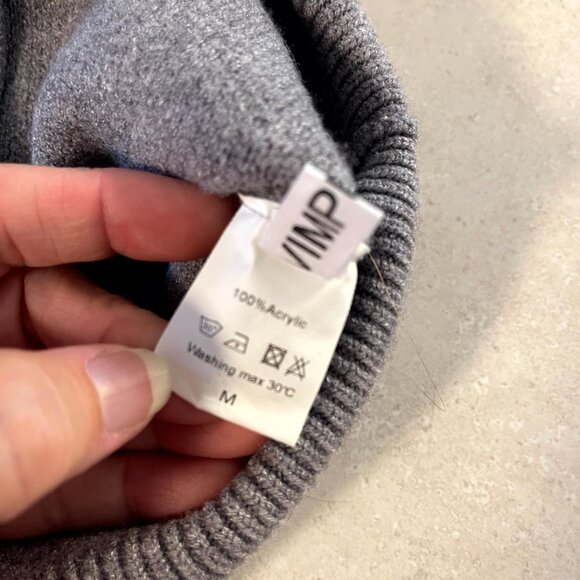 Men's Winter Hoodie sweater Medium Grey & White Pocket Deers and tree Christmas - Picture 5 of 10